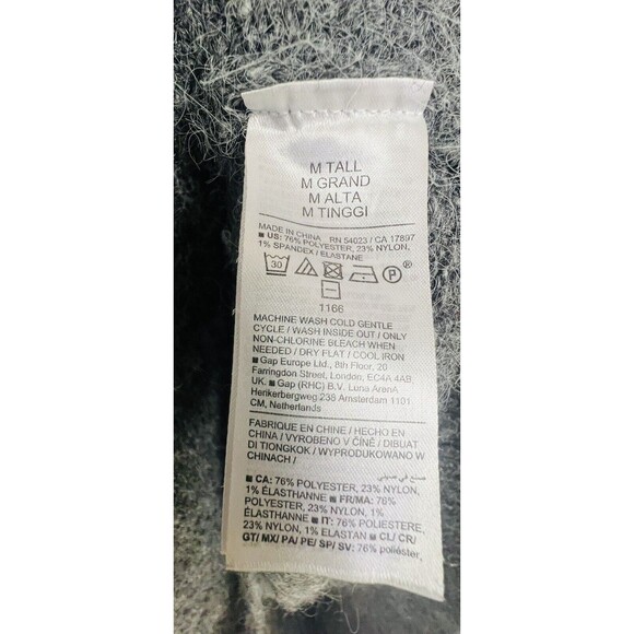 Old Navy Women’s Go-Recycled Grey Crew Neck Sweater Tunic Oversized Size M Tall - Picture 4 of 5